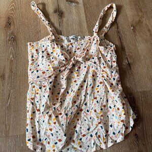 Madewell Tie-Front Cami Top in Terrazzo Size 0